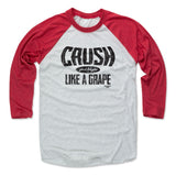 Mens Baseball T-Shirt Red / Ash