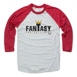 Mens Baseball T-Shirt Red / Ash