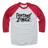 Mens Baseball T-Shirt Red / Ash