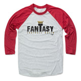 Mens Baseball T-Shirt Red / Ash