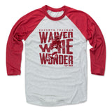 Mens Baseball T-Shirt Red / Ash