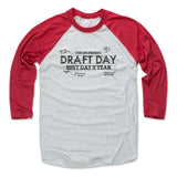 Mens Baseball T-Shirt Red / Ash