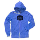 Mens Zip Hoodie Pacific Blue