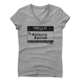 Womens Women's V-Neck Athletic Gray