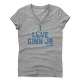 Womens Women's V-Neck Athletic Gray