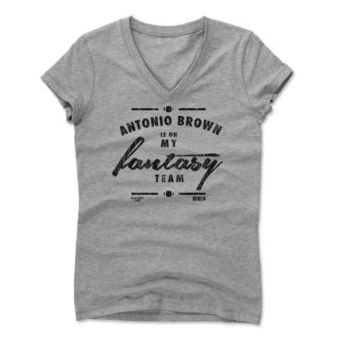 Womens Women's V-Neck Athletic Gray